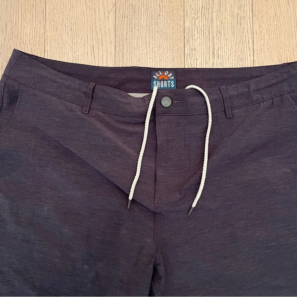 Faherty All Day Shorts Mens Size 38 Gray Hybrid Performance Stretch Breathable